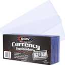 BCW Currency Topload Holder - Pack of 25 | Clear Rigid PVC Protective Sleeve for Standard US Dollar Bills | Archival Safe, Scratch-Resistant Display Toploader for Paper Currency Collectors