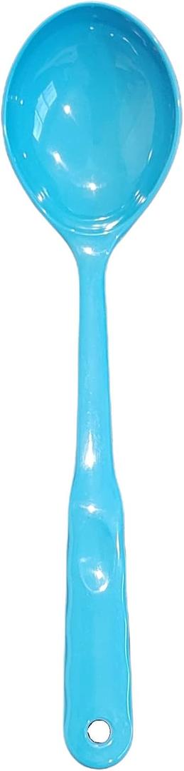 Handy Housewares 12.5" Long Handled Colorful Melamine Basting/Serving Spoon (Blue, 1 Pack)
