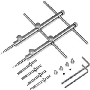 eTone Ultra Fine Photo Accessories Spanner Wrench Tool For SLR DSLR Large Format Camera Lens Repair Opening Retaining Ring Remover, Anti-Magnetic 3 Tips, 6 Screws and 2 Hexagon