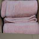 Plush Fleece Throw Blanket for Couch and Bed, Fluffy Fuzzy Cozy Queen-Size Soft Blankets All Season Use (60x80 Inches,Pink)