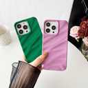 Caseative for iPhone 13 Pro Case, Wine Red | Water Ripple Pattern Curly Wave Shape Soft