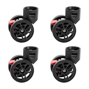 AROUS 4 Pcs 360 Swivel Replacement Wheel Caster with Locking Brake for Makeup Train Case