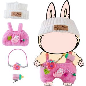 2 x 17cm Fashion Doll Clothingand Premium AccessoriesExquisite Doll AccessoriesFashion Doll Set, (Pink 4-Piece Set)