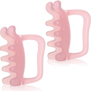 2 Pcs Fascia Cellulite Massage Tool Set - Fascia Release Tools for Neck, Shoulder, Back, Legs, Resin Body Massager Tension Relief Back & Plantar Fasciitis Relief, Pink