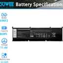 86Wh 69KF2 Battery Replacement for Dell G7 15 7500 G15 5510 5511 5515 5520 5521 XPS 15 9500 9510 9520 Precision 5550 5560 5570 Alienware M15 R3 R4 M17 R3 R4 Inspiron 7510 7610 7620 P87F P91F