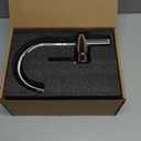 KENES Polished Chrome Bathroom Faucets Single Handle Modern Prep Wet Bar Sink Faucets Bathroom Sink Faucet with Drain Assembly & Deck Plate, Farmhouse RV Camper Outdoor Utility Faucet, KE-9005B-5 (Short)