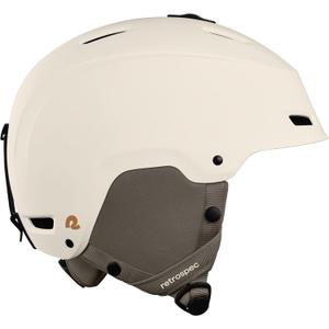 Retrospec Zephyr Ski Helmet - Snowboard Helmet for Adults & Youth with Adjustable Fit, 9 Breathable Vents, Removable Washable Earmuffs - Snow Sports Helmet for Men & Women (Medium, Matte Eggshell)