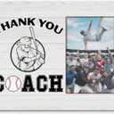 Thank You Coach Gift Picture Frame 4x6, Baseball Coach Gifts, Best Coaches Gift, Coach Appreciation Thank You Gifts Picture Photo Frames for Tabletop Desk Decor