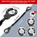 TOKCKYBL Heavy Duty Scooter Lock - 94cm x 8mm Anti-Theft Chain Lock with 3 Keys - Weatherproof, Anti-Shear, Anti-Rust - Electric Scooters, Bikes, Motorcycles