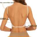 Low Back Bra for Women Wirefree Seamless Bra Backless Multiway Straps Convertible Halter Bra with Padded Removeable (Teal), X-Large