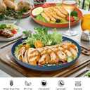 BUSOKIP 11 Inch Large Wheat Straw Plates 8 Pieces, Unbreakable Dinner Plates Reusable Plastic Plates Alternatives, Microwave Safe Plates for Kitchen, Plates Set of 8 (Multicolor)