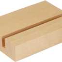 UNIQOOO 3.5" Birch Wood Stand for Monthly Desk Calendar, Wooden Block Base, Cardstock Holder, For Office Home Retail Reception Decor, Photo Display, 2 Pack