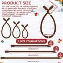 Zhengmy 24 Pcs 20'' 25'' 30'' Christmas Velvet Garland Ties Christmas Decorative Twist Ties for Banister Reusable and Flexible Wreath Twist for Xmas Home Decorations Holiday Craft Wrapping (Brown)