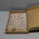 RoundFunny Christmas Beaded Star Tree Topper Farmhouse Decoration 11 Inch Natural Wood Beads Rustic Star Topper for Xmas Holiday Ornament Decor