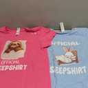 Official Sleepshirt Cute Sleeping Sloth Animal Lovers Pajama T-Shirt Size M Pack Of 2