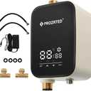 HBS24-12T Digital Smart Instant Hot Water Recirculating Pump Kit  Built-in Thermostat, Timer, Digital Screen, Extremely Quiet, Under Sink Recirculation System
