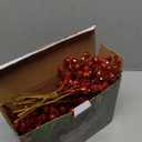 Sggvecsy 30Pcs Christmas Glitter Berries Stems Artificial Red Berry Branches Holly Picks Stems Christmas Tree Ornaments for DIY Xmas Wreath Crafts Gifts Holiday Home Decor (Red)