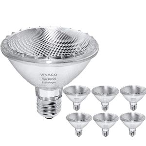 Vinaco Par30 Short Neck, 6pcs PAR30 75W 120V Light Bulbs, Dimmable. Premium Quality for Long Lasting Life, E26 Base, 3000K Warm White, par30 Flood Light Great for Accent Lighting, Tracking Lighting