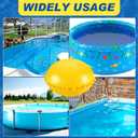 Capoda 3 Pcs Pool Pillows for Above Ground Pools 4 x 4 ft Winter Pillow Ultra Thick & Cold-Resistant 0.2 mm PVC Air Pillow for Winterizing Rope Included (Round,Yellow)