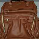 LOVEVOOK Leather Laptop Backpack for Women 15.6 inch,Travel Purse Nurse Teacher Carry On Backpack Computer Bag,Professional College Business Work Bags with USB Port,Brown