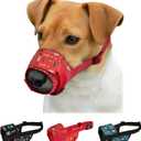 CollarDirect Dog Muzzle - Adjustable Soft Breathable Tribal Nylon Dog Mouth Guard Cover for Small, Medium and Large Dogs, Anti Chewing, Barking & Biting (Pattern 1; S)