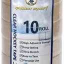 Clear Hockey Tape, Hockey Tape Multipurpose, Clear, 10 Pack - for Socks and Gear, Easy to Stretch and Tear