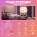 Smart Touch Control Bedside Table Feather Lamp Night Light with USB Charging for Girl, Baby, Alexa Voice Compatible, 9W 800LM Dimmable RGB Color Changing Lamp for Bedroom Nursery Desk Decor
