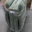 LINSY Futon Sofa Bed: Corduroy Futon Couch with Adjustable Backrest, Comfy Loveseat Convertible Folding Sleeper Sofa Couches for Small Spaces Living Rooms Apartment Office, Green