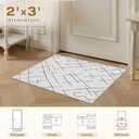kakania Washable 10x14 Area Rug for Living Room: Boho Geometry Home Decor