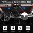 Windshield Sun Shade for Mercedes-Benz GLC SUV 2016-2022 - 5-Layer Bubble Foldable Front Window Shade Sun Visor Accessories - Blocks Heat & UV Rays