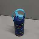 12 oz Kids Stainless Steel Water Bottle: Spill-Proof, Insulated Cup with Straw Spout Lid, BPA-Free, Car Cupholder Friendly, Durable, 24H Cold for Camping, Sports, Birthday Gift for Boys (Dinosaur-Era)