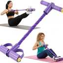 Pedal Resistance Bands with Handles for Women, 6-Tube Durable Pedal Exerciser for Home & Office Workout, Natural Rubber Resistance Band for Full Body Toning, Training Abdomen, Waist, Arms & Legs