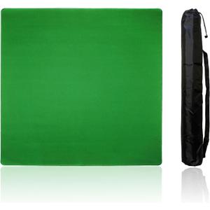 Mahjong Mat, Mahjong Table Mat with Black Carrying Bag,Rubber Anti Slip Game Mat and Noise Reducing Table Cover for Mahjong,Dominoes,Poker,Card,Board Games Table Mat (Green, 31.5 Inches)