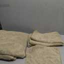 POLYTE Oversize, 60 x 30 in., Quick Dry Lint Free Microfiber Bath Towel Set, 6 Piece (Beige)