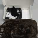 Brown Mullet Wig with Bangs 70s Disco Party Mens Wig Long Curly Men Wigs for Man Male Hippie Rocking 80s Them Party Cosplay Costume Anime Heat Resistant Synthetic Hair Wig With Cap