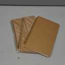 4 Packs Spiral Lined Notepad A5, 100 Pages/ 50 Sheets Kraft Cover Wirebound Notebooks Bulk Journals, Memo Notepads Planner for Business Office School Travel