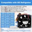 Upgraded WR60X26866 WR60X26033 Refrigerator Evaporator Fan Motor Compatible with GE Refrigrator,Replace V80E14MS2A3-57A611,WR60X10341, WR60X26030, WR60X10356, WR60X10357 DC13.6V 0.16A