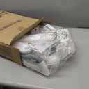 Forbena Potty Training Toilet Seat with Step Stool Ladder, Toddler Kids Potty Seat for Boys Girls, Non Slip Foldable Toilet Training Seat with Soft Cushion, Comfortable Handles (White-Grey)