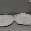 G.E.T. OP-618-W White 18" x 13.5" Oval Platter, Break Resistant Dishwasher Safe Melamine Plastic, Milano Collection