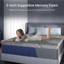 Extra Firm Mattress Topper Full, 3 Inch Memory Foam Mattress Topper for Back Pain Relief with Washable Cover & Non-Slip Base, CertiPUR-US Certified