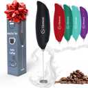 Elementi Milk Frother Wand - Coffee Frother Handheld - Drink Mixer - Coffee Mixer Wand - Cold Foam Maker - Electric Stirrer for Drinks (Black)