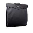 Car Leather Trash Bag Smart LED Waterproof Organizer Storage Garbage Can (Black)