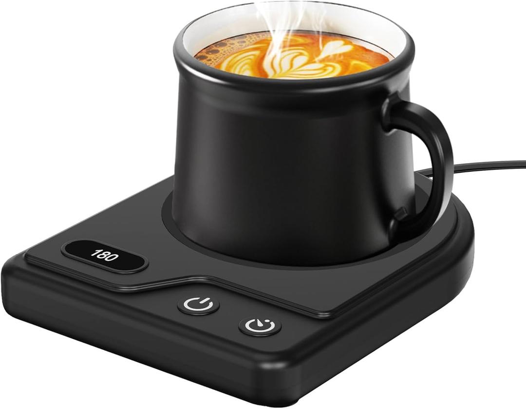 Mug Warmer,Coffee Mug Warmer with 3 Adjustable Temperature Settings,Coffee Warmer with 2-12H Auto Shutoff Functions,Easy to Clean Mug Heater for Desk,Grandma Gifts for Mothers Day (Black)