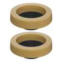 Hibbent 2 Pack Toilet Wax Ring, Thick Toilet Bowl Wax Ring Gasket for Toilet Bowl, Polyethylene Flange- Gas, Odor and Watertight Seal, Fits 3-inch and 4-inch Waste Line