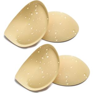 Nimiah Super Thick Push-up Inserts - Waterproof Breast Enhancer Add Cleavage in Swimsuits Sports Tops 2 Pairs Sew in Bra Cup (Beige)