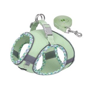 AIITLE Tiny Dog Harness - Lightweight Mesh Step-in Vest for Puppy, Reflective & Escape-Proof Design with High-Stick Magic Tape - Indoor/Outdoor Use for Chihuahua, Maltese, Shih Tzu(Sage, XXXS) (Chest: 8.5 - 10")