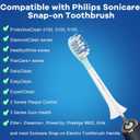 BrightDeal Replacement Heads for Philips Sonicare ProtectiveClean 4100 5100 6100 DiamondClean 9500 ExpertClean 7500 FlexCare HealthyWhite Electric Sonic Toothbrush C3 G3 W3 C2 G2 Brush, White, 6 Pack