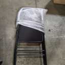VINGLI Folding Chairs All Steel Metal Frame, Capacity 350 lbs, Durable Portable and Versatile for Indoor Outdoor Use, Black