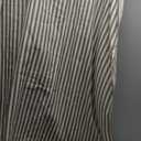 jinchan Striped Linen Kitchen Curtains 54 Inches Short Curtains Farmhouse Modern Cafe Style Window Treatments Airy Light Filtering Rod Pocket for Living Room Bathroom 2 Panels Charcoal Grey