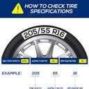 Snow Tire Chains for Car SUV Pickup Trucks, Universal Car Snow Chains, Snow Traction for Tires, Fit for Tire Width 195 205 215 220 225 235 240 245 255 265